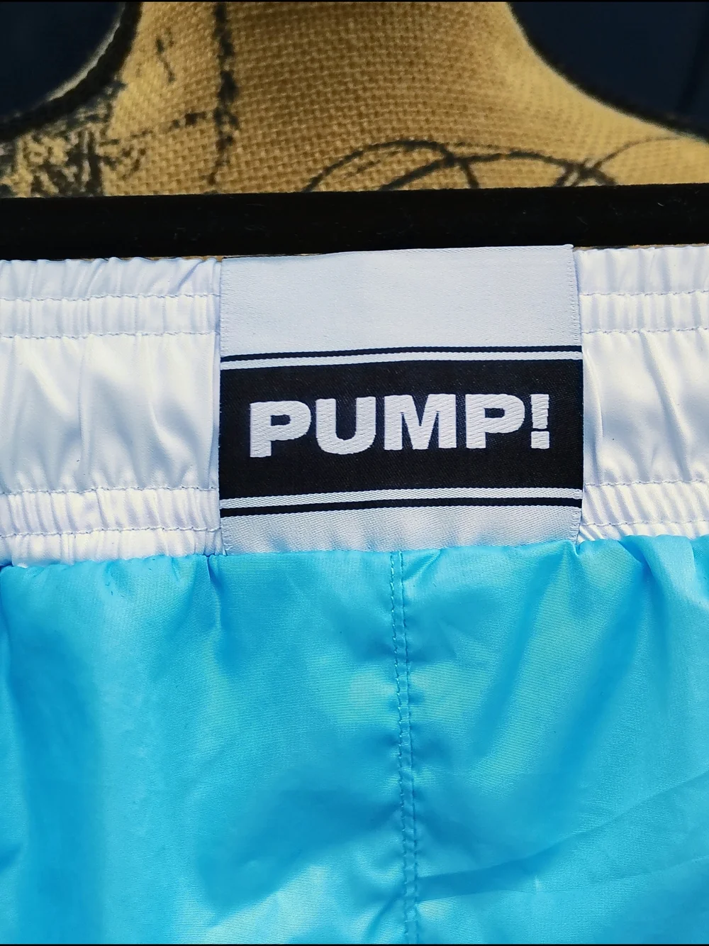 PUMP! Men’s Light Blue Athletic Swim Trunks Pump style 13002